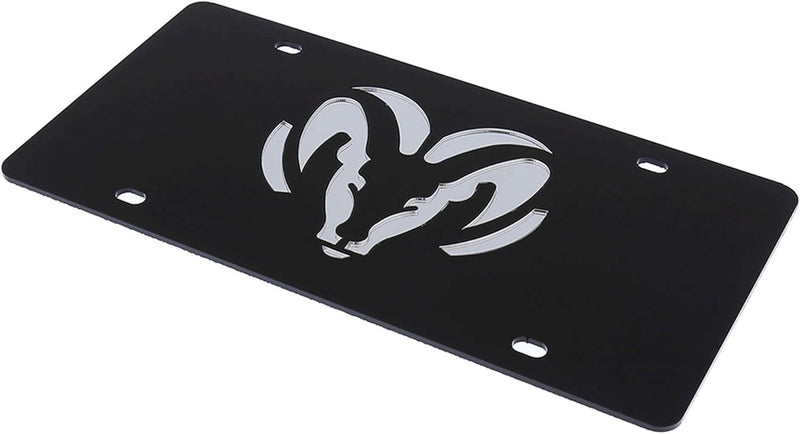 Eurosport Daytona Laser Tag License Plate for Dodge Ram (Black)