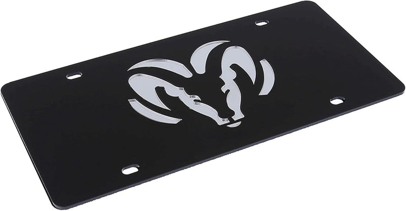 Eurosport Daytona Laser Tag License Plate for Dodge Ram (Black)