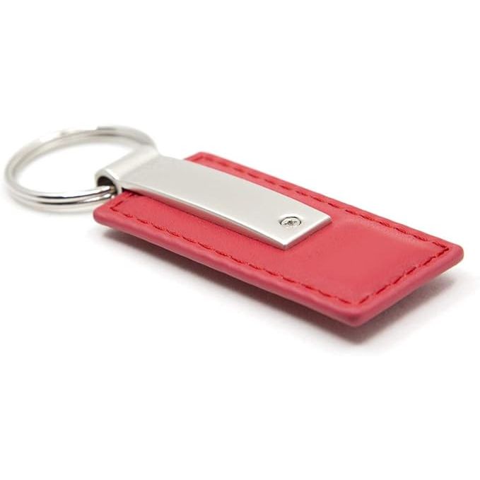 Au-TOMOTIVE GOLD Rectangular Leather Key Chain Compatible for Acura (Red)