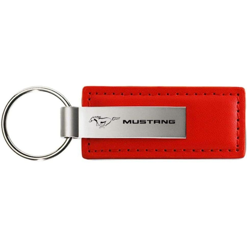 Au-Tomotive Gold, Ford Mustang Red Leather Car Key Chain