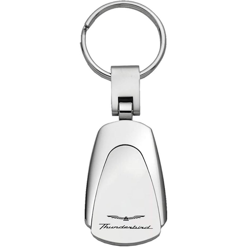 Au-Tomotive Gold Ford Thunderbird Chrome Keychain & Keyring - Teardrop