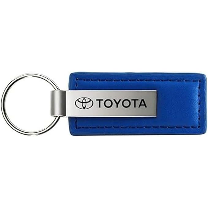 AU-TOMOTIVE GOLD, INC. Officially Licensed Blue Leather Key Fob for Toyota
