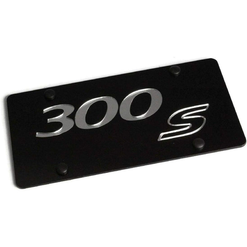 Eurosport Daytona License Plate for Chrysler 300S Black Laser Acrylic - 2493-1
