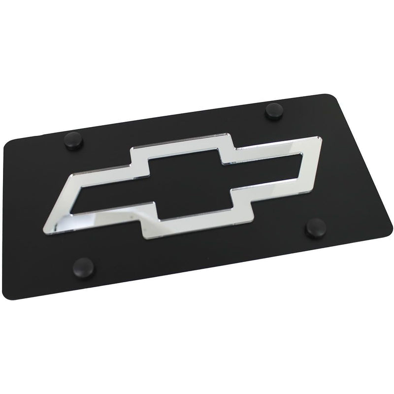 Eurosport Daytona- Compatible with -, Chevrolet Bowtie - Carbon Steel License Plate