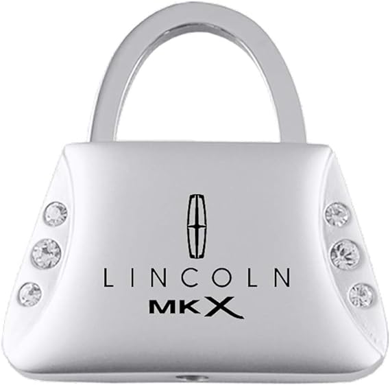 Au-TOMOTIVE GOLD Lincoln MKX Clear Crystals Purse Shape Key Chain