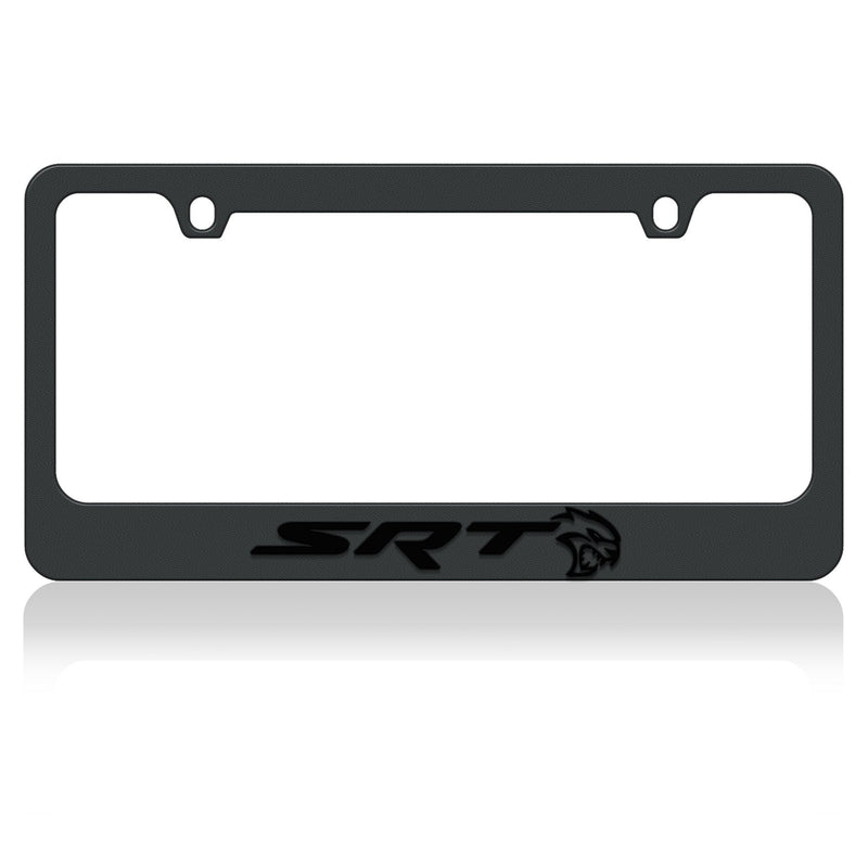 Eurosport Daytona- Compatible with -, SRT with Hellcat Black License Plate Frame
