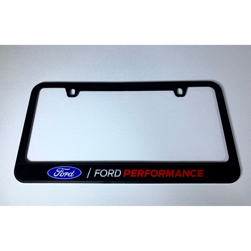Eurosport Daytona Black License Plate Frame- Ford Performance on Black Acrylic