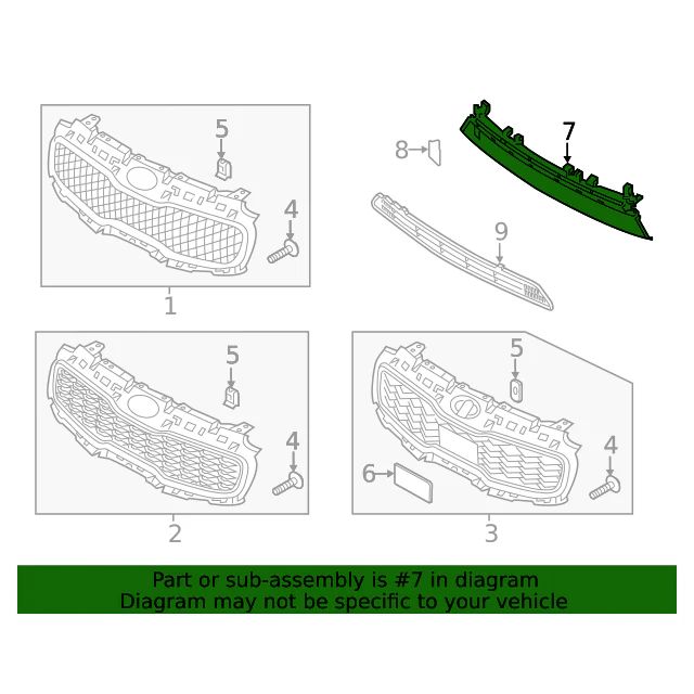 OEM Grille Front Bumper Center for 2020-2022 Kia Sportage 86561-D9500 GENUINE