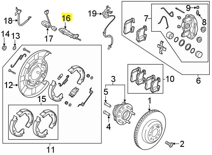 Parking Brake Electronic LEFT for 18-25 Genesis G70 Stinger 59700-G9500