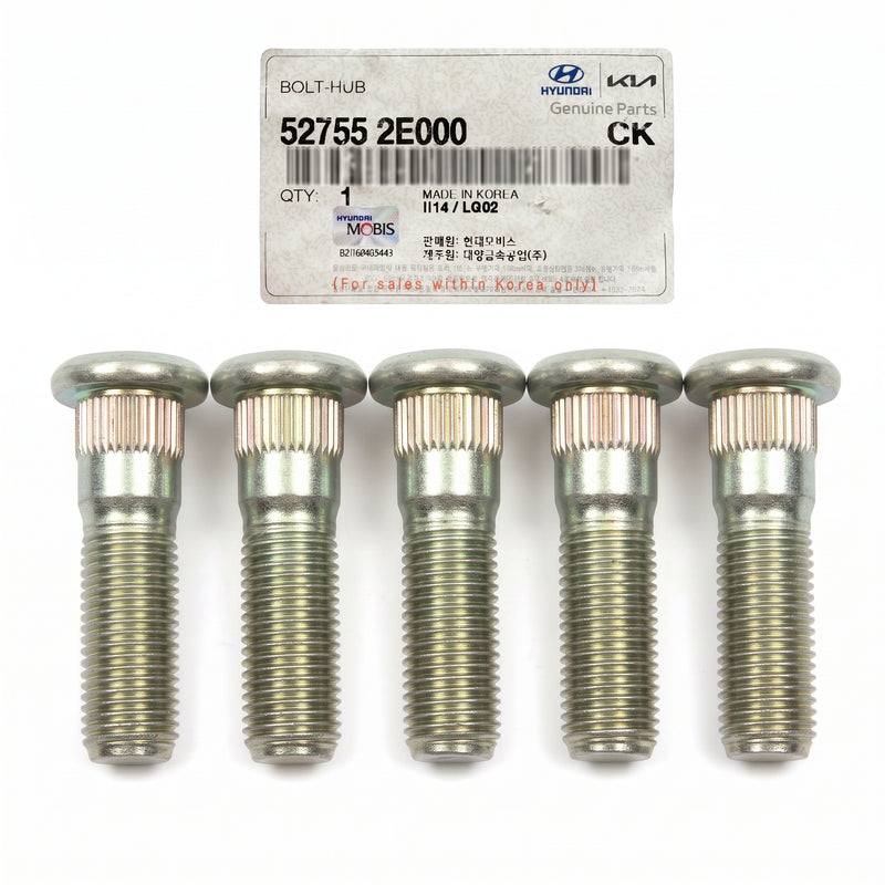 (5PC) Genuine Wheel Stud For 2004-2024 Hyundai Kia 52755-2E000