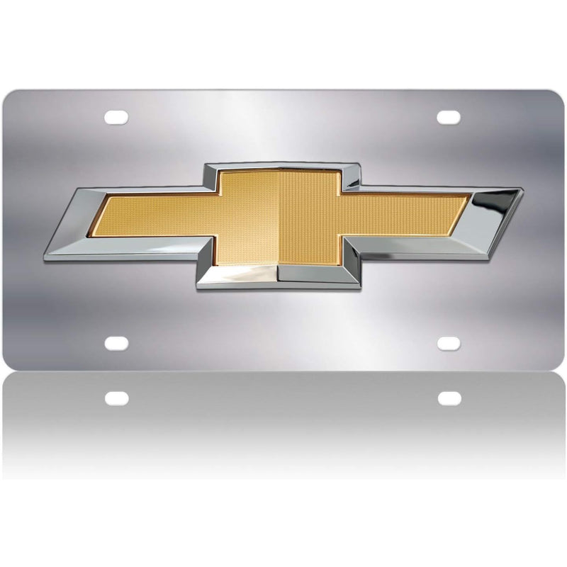 Eurosport Daytona- Chevrolet Bowtie Stainless Steel License Plate