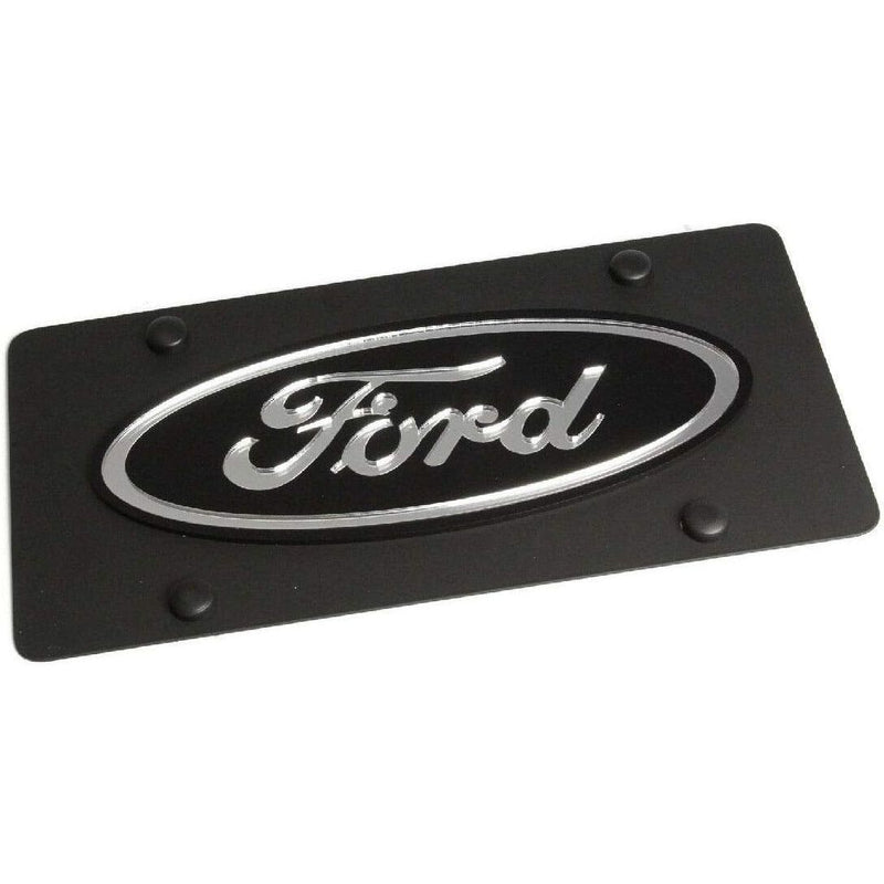 Eurosport Daytona Stainless Steel Black Ford Black Mirror License Plate Frame