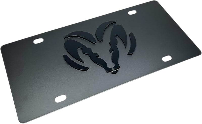 Eurosport Daytona- Compatible with -, Dodge Ram on Carbon Steel License Plate