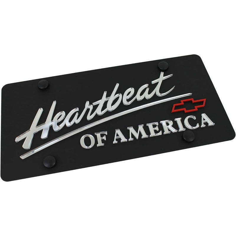 Eurosport Daytona Logo License Plate for Chevrolet Heart Beat of America (Chrome)