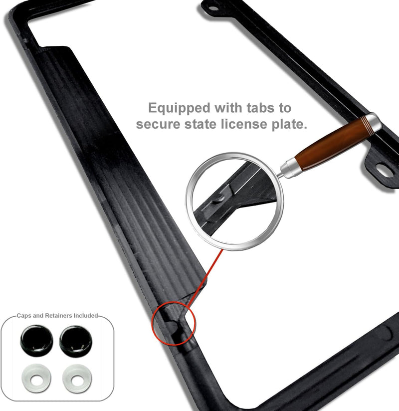 Au-TOMOTIVE GOLD, INC. Black Notched License Plate Frame for Dodge Scat Pack