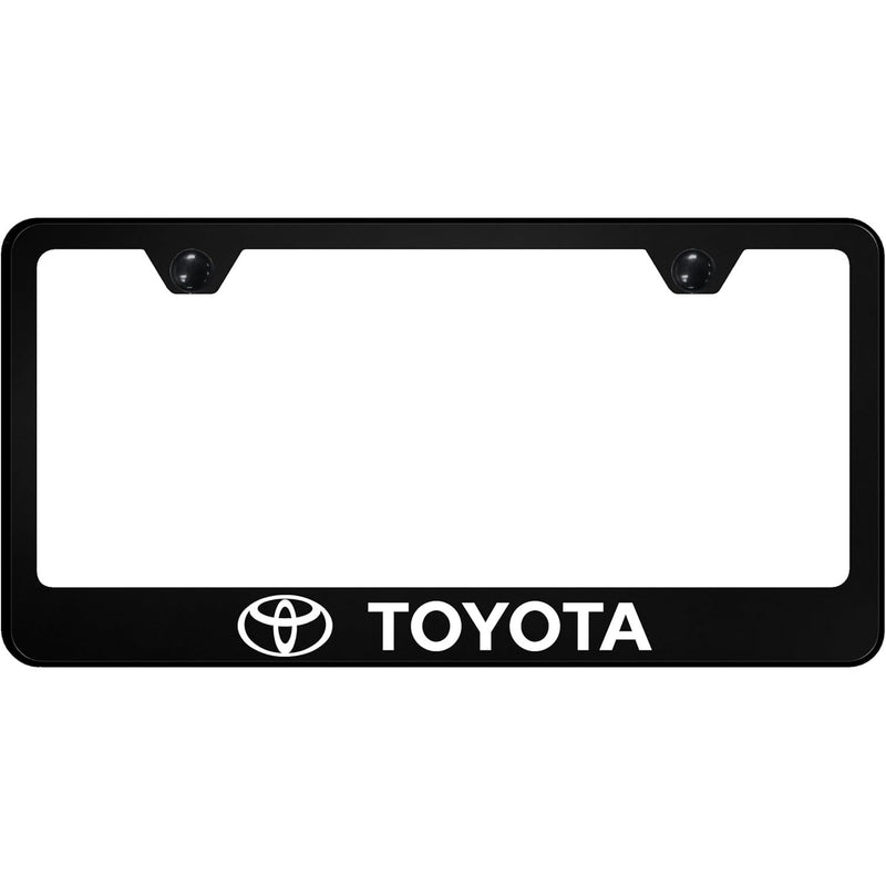 Au-TOMOTIVE GOLD Logo Poly Carbonate License Plate Frame for Toyota (Black)