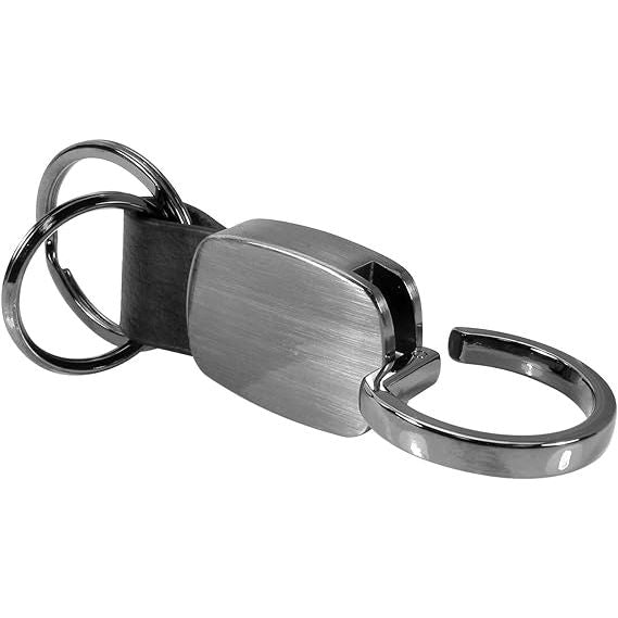 Au-Tomotive Gold, INC. Honda Accord Chrome Metal with Genuine Leather Key Chain