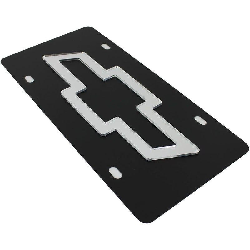 Eurosport Daytona- Compatible with -, Chevrolet Bowtie - Carbon Steel License Plate