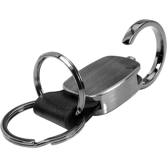 Au-Tomotive Gold, INC. Honda Accord Chrome Metal with Genuine Leather Key Chain