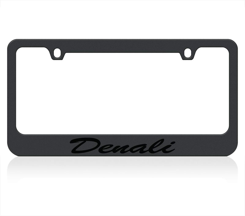 Eurosport Daytona- Denali Script Black License Plate Frame