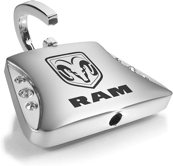 Au-TOMOTIVE GOLD Jeweled Purse Key Fob for Dodge Ram (Chrome)