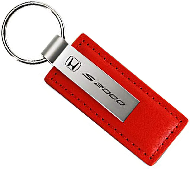 Au-Tomotive Gold, INC. Red Leather Key Fob for Honda S2000