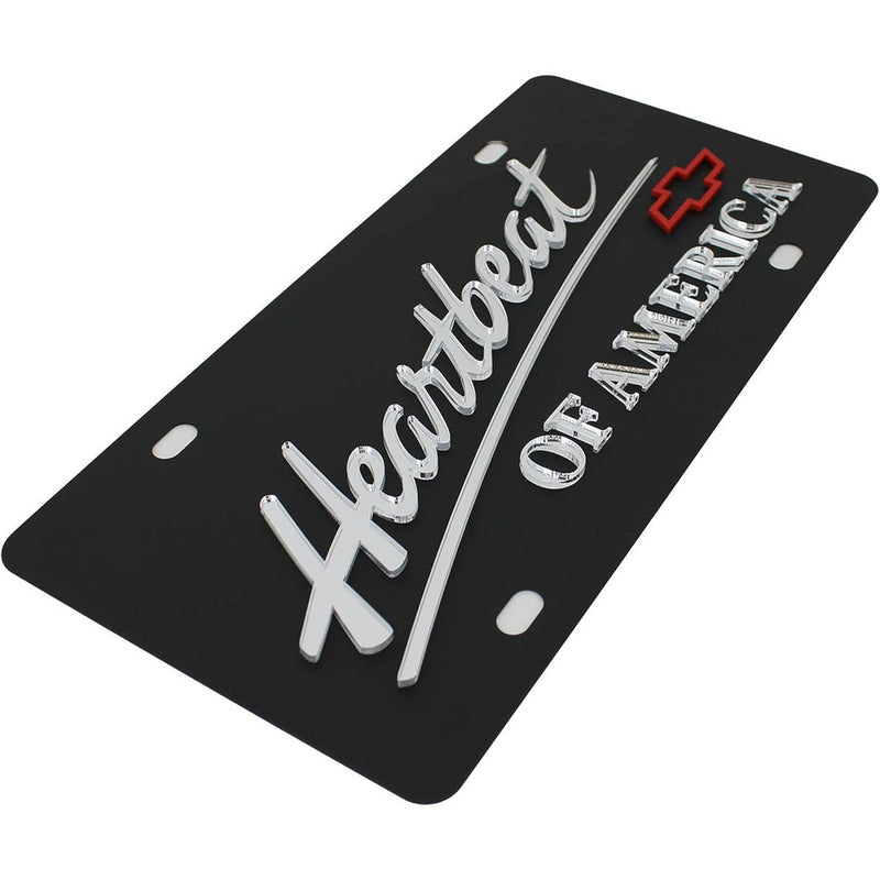 Eurosport Daytona Logo License Plate for Chevrolet Heart Beat of America (Chrome)