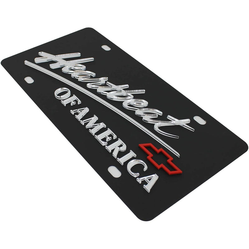 Eurosport Daytona Logo License Plate for Chevrolet Heart Beat of America (Chrome)