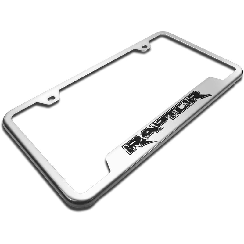 Au-Tomotive Gold, INC. Ford F-150 Raptor Polished Steel License Plate Frame