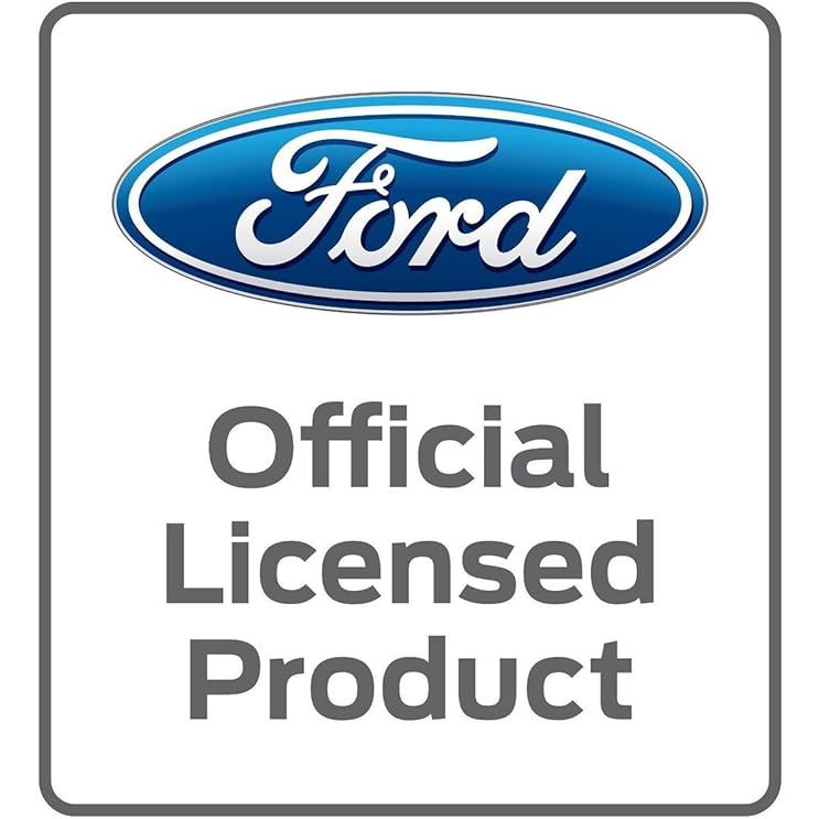 Au-TOMOTIVE GOLD Rectangular Wave Key Chain for Ford Mustang Tri-Bar (Blue)