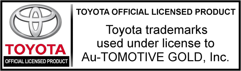 Au-TOMOTIVE GOLD UV Polycarbonate License Plate Frame for Toyota (Red on Black)