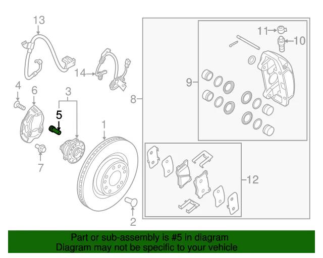 (1PC) Genuine Wheel Stud For 2004-2024 Hyundai Kia 52755-2E000