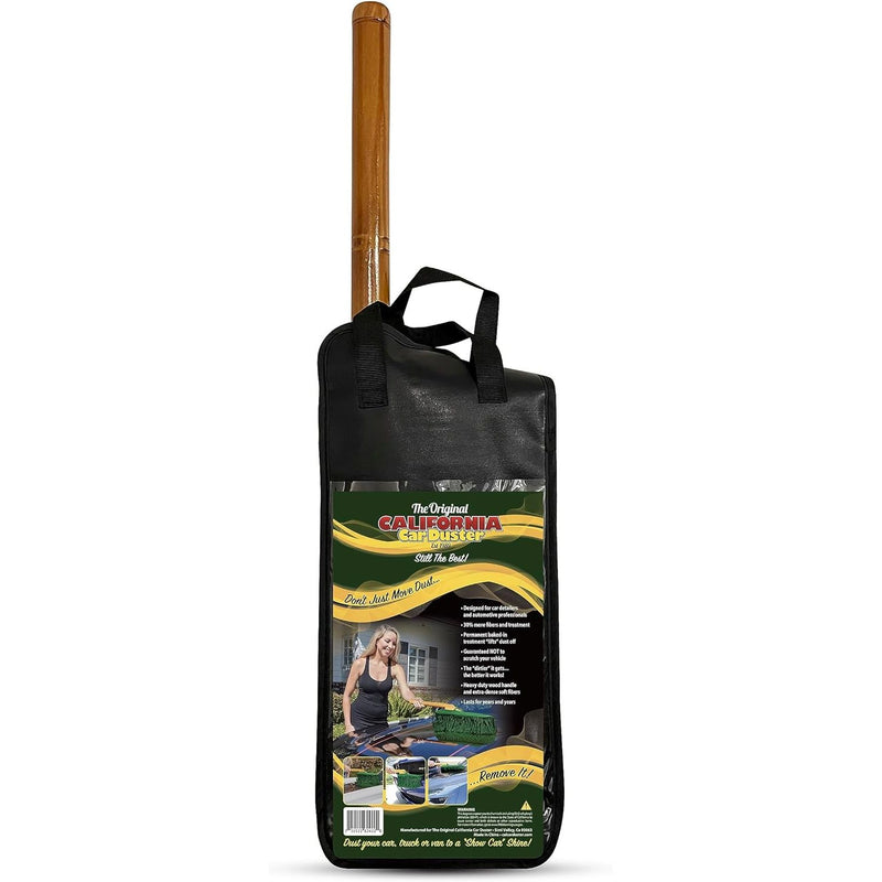 California Car Duster Standard Auto Car Duster with Wood Handle Green Mop 2 Pack