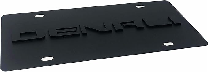 Eurosport Daytona- GMC Denali Blackout on Carbon Steel License Plate