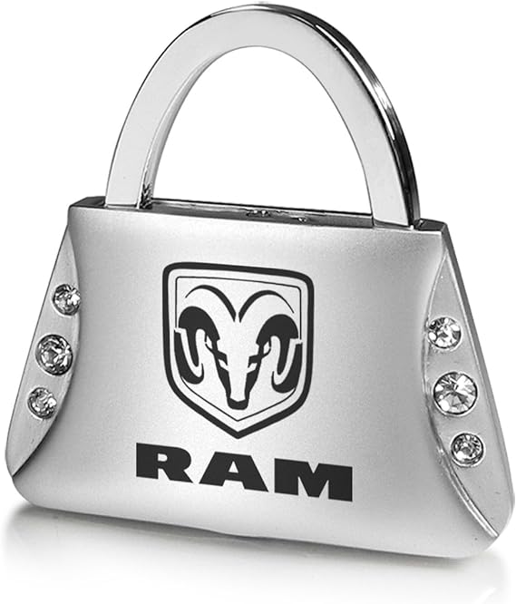 Au-TOMOTIVE GOLD Jeweled Purse Key Fob for Dodge Ram (Chrome)