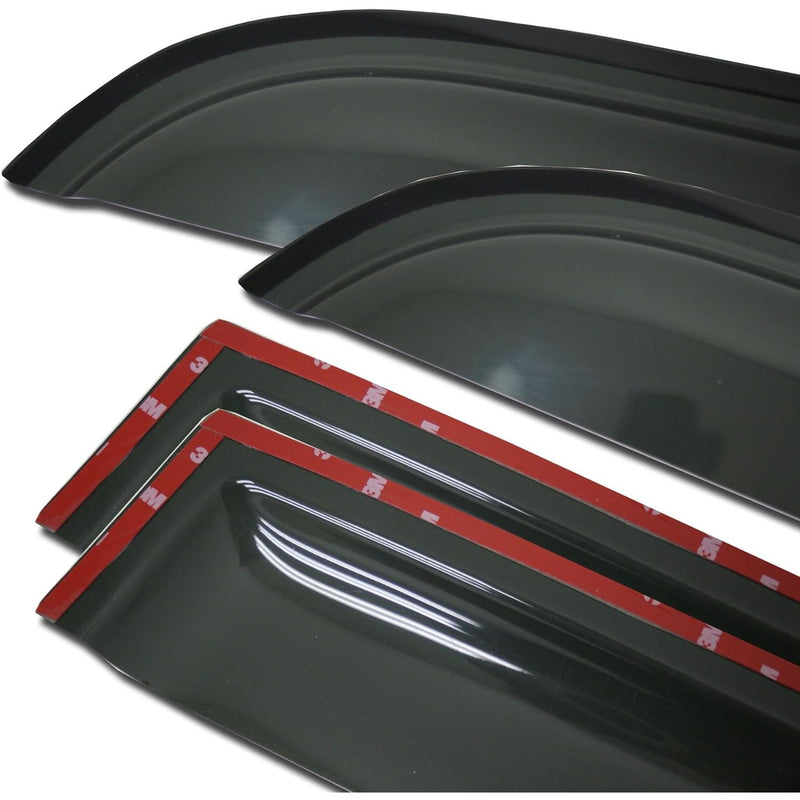 TuningPros WD-505 Tinted Smoke Out-Channel Window Visor Deflector Rain Guard 4pc