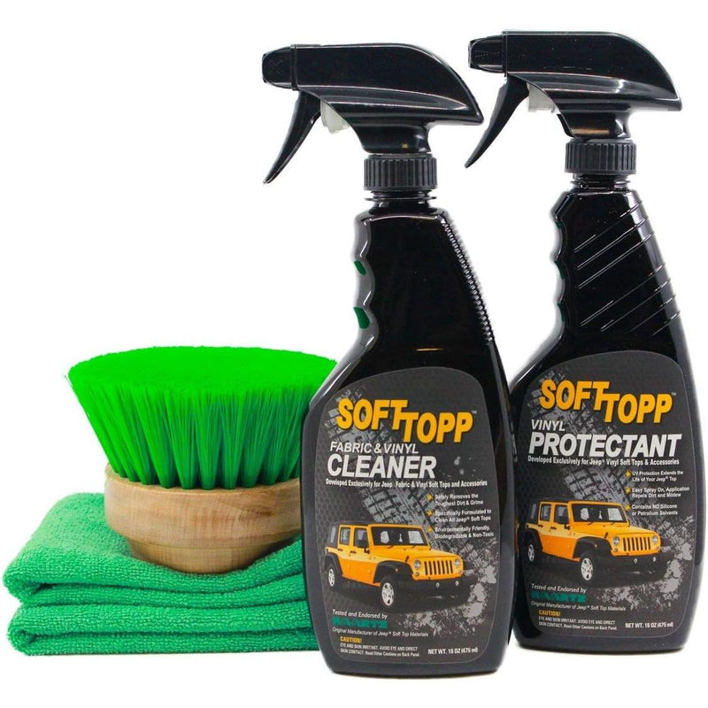 SoftTopp Vinyl Top Cleaner & Protectant Premium Kit - towel color may vary