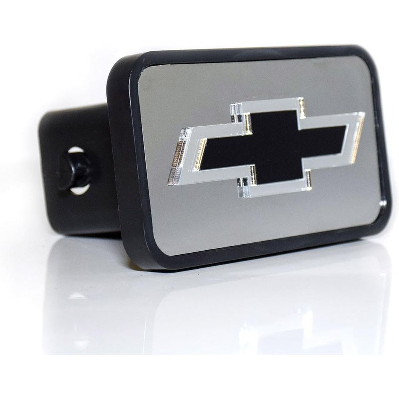 Eurosport Daytona Chevrolet Bowtie Euro-Hitch Plug- Stainless Steel Plate Insert