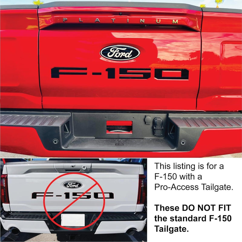 Eurosport 2024-Current, Ford F150 Pro Access Tailgate Letters (Ultra Chrome)
