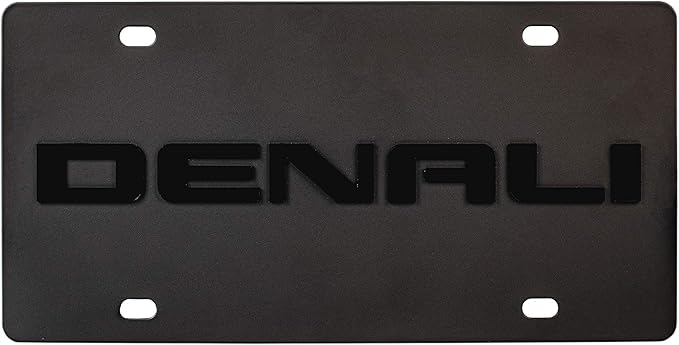 Eurosport Daytona- GMC Denali Blackout on Carbon Steel License Plate