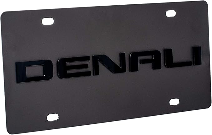 Eurosport Daytona- GMC Denali Blackout on Carbon Steel License Plate