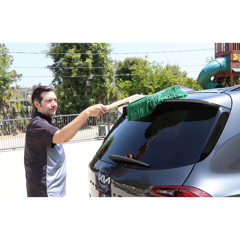 California Car Duster Detailing Combo with Plastic Handle and Green Mop 62455