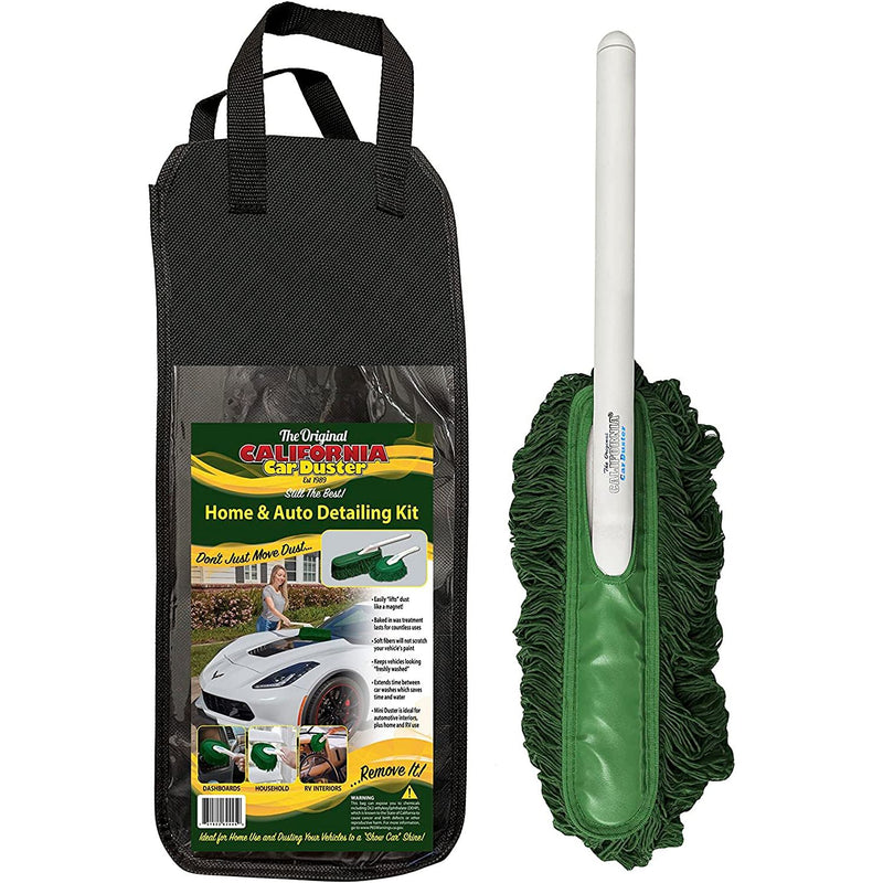 California Car Duster Plastic Handle with Green Mop 62457