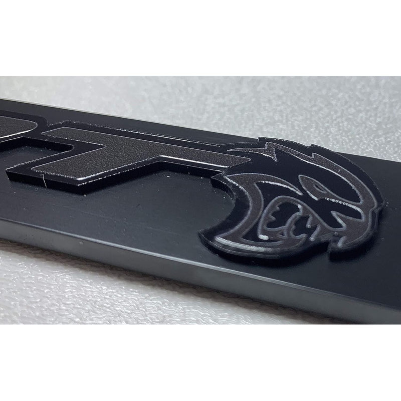 Eurosport Daytona- Compatible with -, SRT with Hellcat Black License Plate Frame
