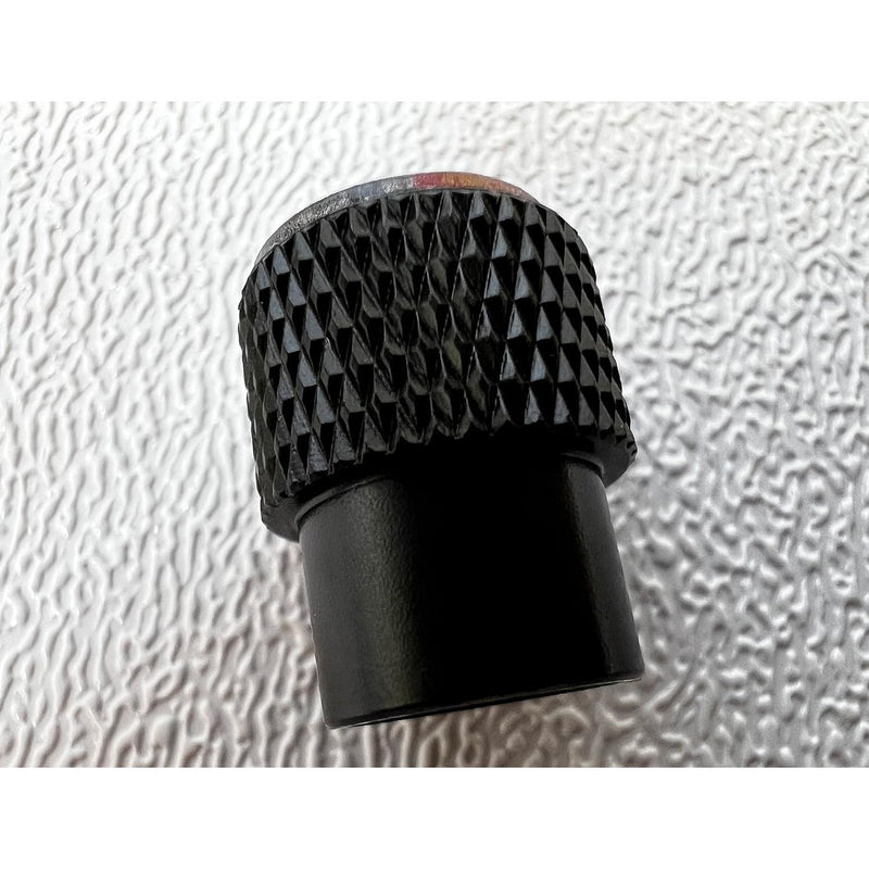 Eurosport Corvette C6 Logo Black Valve Stem Caps - Knurled