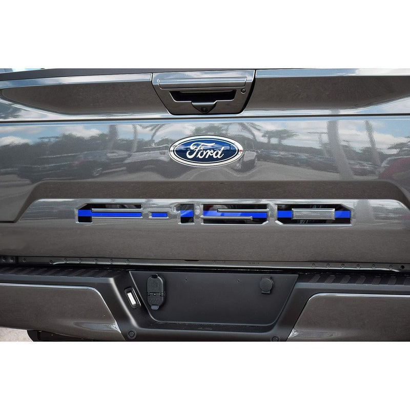 Eurosport Daytona- For 2018-2020 Ford F150, Rear Bumper Letters (Blue Line)