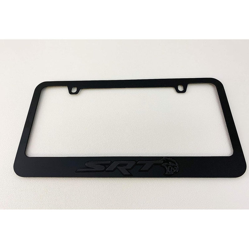 Eurosport Daytona- Compatible with -, SRT with Hellcat Black License Plate Frame