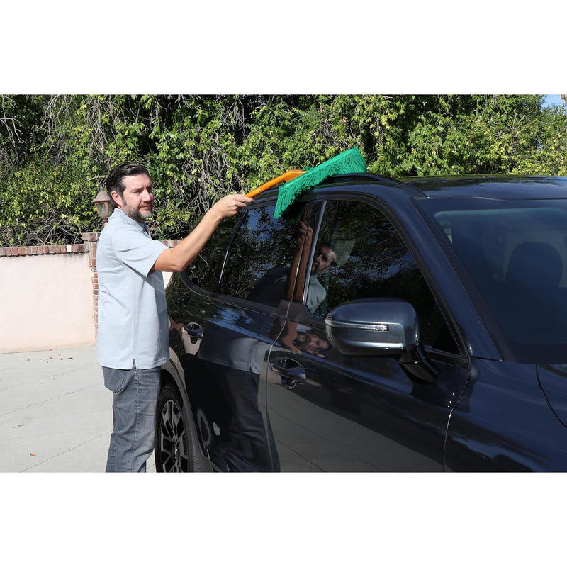 California Car Duster Standard Auto Car Duster with Wood Handle Green Mop 2 Pack