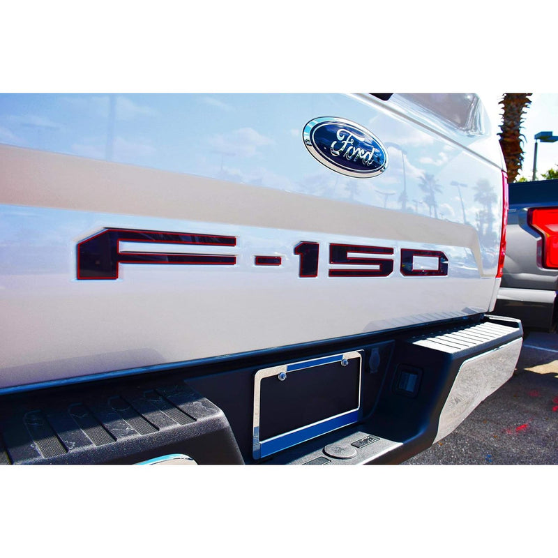 Eurosport Daytona- 2018-2020 Ford F150, Bumper Letters (Black with Red Outline)