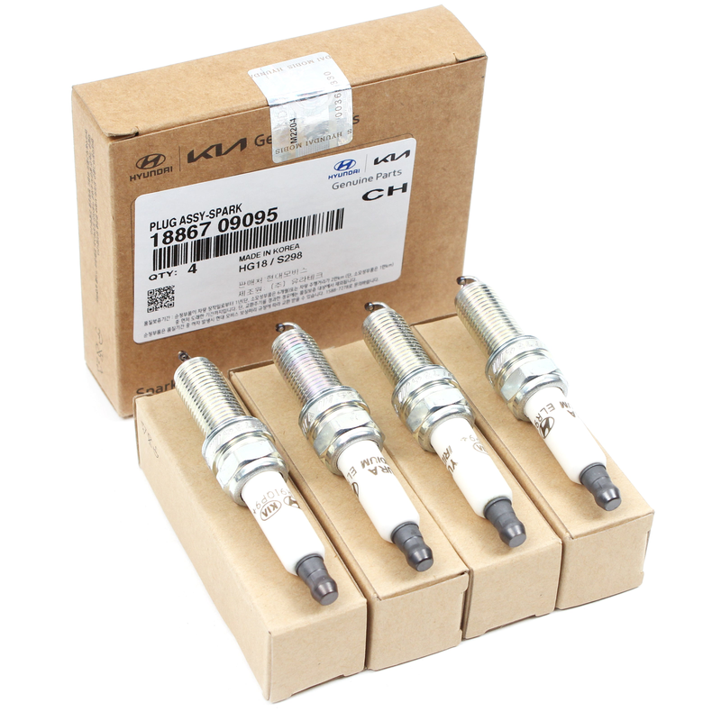 Spark Plug 4PCS for 17-22 Elantra Kona Veloster Forte Seltos Soul 2.0 1886709095